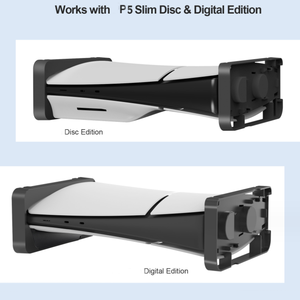 Soporte Horizontal y Vertical 2 en 1 para <span class=keywords><strong>PS5</strong></span>, soporte de consola de <span class=keywords><strong>juegos</strong></span> delgado para controladores de auriculares PS <span class=keywords><strong>VR2</strong></span>, soporte de almacenamiento - Product Image 3