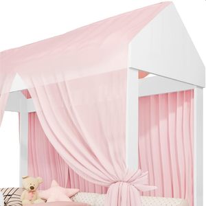 <span class=keywords><strong>Letto</strong></span> per Bambini in MDF di Alta Qualità, Design Moderno e Allegro, Comodo Materasso, Struttura Bassa Rosa con <span class=keywords><strong>Protezione</strong></span> Laterale - Product Image 4
