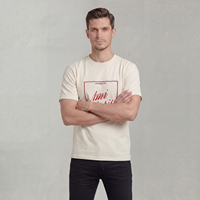 Kaos AMI 100% Katun Musim Panas 2026, Cetak Flocking, Dapat Disesuaikan, Unisex, Pasangan, Kerah Bulat, Motif Hati Kecil