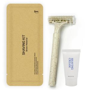 Eco Friendly Kraft Paper <b>Shaving</b> Razor and Cream 5 Star Luxury Hotel Airline Travel <b>Shaving</b> <b>Kits</b> for Men - Product Image 1