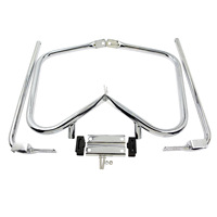 Nouvelles barres de protection latérales pour moto, pour Glide Road King Street 2014-2022, support de pare-chocs double éclairage, protection moyenne