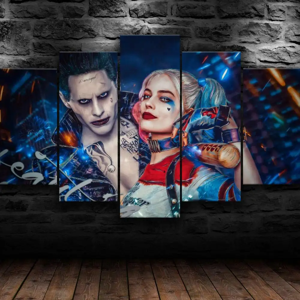 Modern Decoration Movie Harley Quinn Joker Vogue Wall Art Canvas Print High Quality Designs Poster For Living Room Home Decor