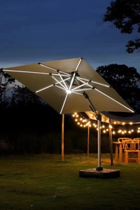 Gran exterior LED marco de aluminio sombrilla de playa sombrilla impermeable <span class=keywords><strong>terraza</strong></span> colgante fiestas terrazas estilo paraguas - Product Image 5