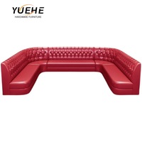 Comercial impermeable Disco Bar club nocturno KTV muebles de lujo en forma de U salón sofá conjunto