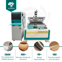 Routeur à bois multifonctionnel automatique CNC 1325 avec commande PLC Syntec et servomoteur pour la gravure de l'acrylique, du bois massif et du contreplaqué