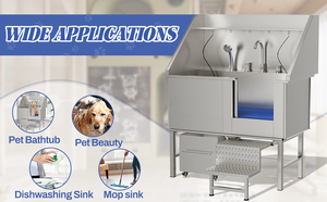 Baño universal redondo de lujo <span class=keywords><strong>para</strong></span> mascotas de acero inoxidable antideslizante <span class=keywords><strong>para</strong></span> <span class=keywords><strong>perros</strong></span> - Product Image 6
