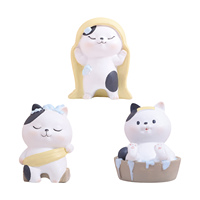 Boîtes Mystères de la Série Kawaii Chat au Bain : Figurines de Collection Thème Animaux Meow Meow Bathhouse