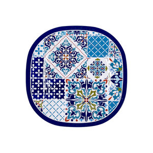 <span class=keywords><strong>Vajilla</strong></span> cuadrada de <span class=keywords><strong>melamina</strong></span> para restaurante de comida rápida comercial Plato de cena de plástico <span class=keywords><strong>antideslizante</strong></span> multicolor - Product Image 2