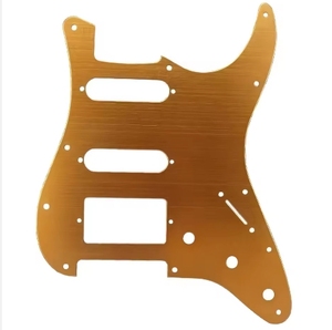 Linkshändige Telecaster E-Gitarre mit Goldfarbenem Aluminium-Pickguard, Individuellem Logo, Saiteninstrumente, Plektrum & Zubehör - Product Image 3