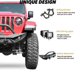 Protector de Parachoques Delantero para Jeep Wrangler JL <span class=keywords><strong>Rubicon</strong></span> <span class=keywords><strong>2007</strong></span>-presente, Accesorios y Repuestos - Product Image 6