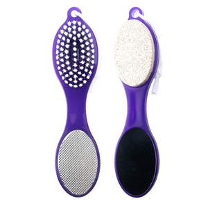 Lime à pieds 4-en-1 violette avec masseur et pierre ponce pour usage domestique, éliminateur de callosités et exfoliant pour talons - Product Image 5