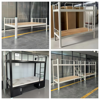 Tempat Tidur Susun Asrama Baja, Tempat Tidur Tingkat Logam Sekolah, Tempat Tidur Susun Ganda Asrama dengan Meja Komputer