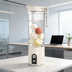 Blender portable alimenté par USB, batterie 2000 mAh, 550 ml, fabrication de smoothies, sans BPA, 6 lames, mode turbo, utilisation en extérieur, en voiture - Product Image 2