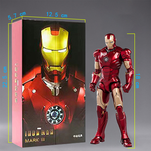 Zd Toys Iron Man Originale Genuino <span class=keywords><strong>Marvel</strong></span> Edizione 10° Anniversario - Iron Man Mk3 Non Luminoso 1/10 <span class=keywords><strong>Action</strong></span> <span class=keywords><strong>Figure</strong></span> con Articolazioni Mobili - Product Image 3