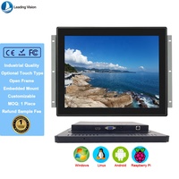 IP65 Kapasitif Dokunmatik 17 İnç Taşınabilir Metal Gövdeli HD TV Monitör 1280x1024 Çözünürlük CE/FCC Sertifikalı