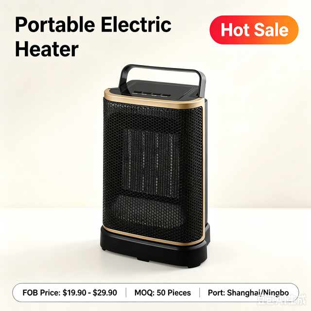 Tower 1500w Small Portable Mini Space Household Tip Over Protection Small Portable Oscillating Ceramic PTC Electric Fan Heater