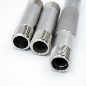 304 צינור פלדה נירוסטה אביזרי dn15 ארוך וקצר npt הרחבה צינור niple עמיד בפני קורוזיה משטח מלוטש - Product Image 2