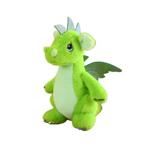 Dễ thương màu xanh lá cây rồng Đồ chơi sang trọng Keychain thời trang mini đồ chơi động vật sang trọng rồng nhỏ kích thước nhỏ nhồi bông Dino Keychain