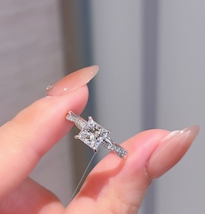 Bague Xinfly PT950 avec diamant de laboratoire 1,0 ct, bijoux de fiançailles, alliance de mariage, design personnalisé - Product Image 4