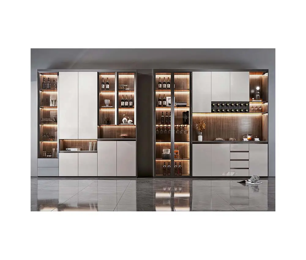 Luxury Modern Living Room Furniture Wood Buffet Sideboard Home Coffee Side Cabinet Wine Cabinet