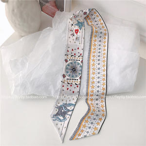 春夏塔罗牌印花围巾多功能装订袋带丝带小围巾发带头饰 - Product Image 5