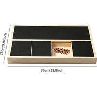 Griffoir en bois massif pour chiens et chats avec planche à griffer, tapis anti-griffures, conception de protection du canapé et distributeur de friandises pour animaux