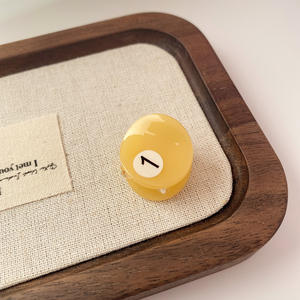 千金定制迷你醋酸发夹女可爱纯色手工台球风格发饰批发 - Product Image 5