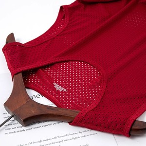 Débardeur de sport décontracté pour <span class=keywords><strong>homme</strong></span>, grande taille, séchage rapide, respirant, pour le basketball, avec épaules larges, en soie glacée - Product Image 4