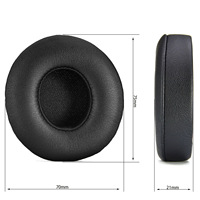 Almohadillas de Repuesto para Auriculares Beats Solo 4, de Cuero Proteico y Espuma Viscoelástica, con Funda de Cojín Cómoda