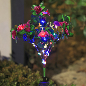 Solar Garden <b>Light</b> Led <b>Flower</b> Stake Water Resistant Outdoor Decoration Portable Solar Powered - Product Image 1