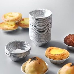 Contenedor desechable de papel de aluminio redondo para tartaletas, bandejas de papel de aluminio para hornear, suministros de calidad alimentaria, bandeja para tartaletas - Product Image 4