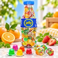 Kleurrijke fruitgelei bekers, zachte mini gelei snoepjes flesjes verpakking voor private label snoepgoed