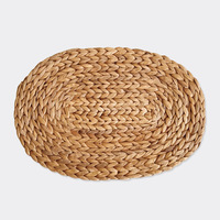 Set de table rond tressé en jacinthe d'eau fait main, dessous de plat naturel pour la maison et la décoration de mariage