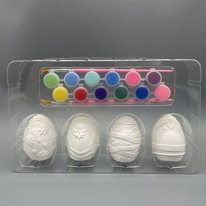 儿童DIY 3D复活节石膏绘画套装趣味复活节彩蛋兔子装饰品绘画玩具 - Product Image 4