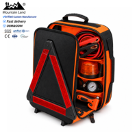 Kit d'urgence routière 2-en-1 avec triangle de signalisation réfléchissant, sac de sécurité automobile robuste, personnalisable OEM