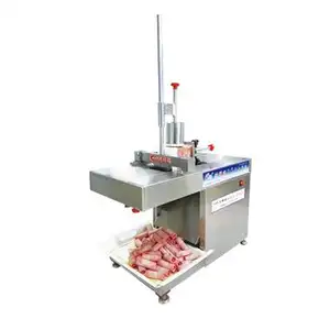 Pengiris daging Cnc listrik ganda, alat pengiris daging domba sapi gulungan Stainless Steel