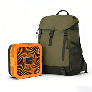 Ventilador Solar Portátil para Camping con Luz LED, Batería Recargable, Ventilador para Exteriores - Product Image 2