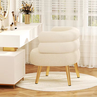 Chaise de maquillage pour table de toilette, chaise de canapé paresseux en velours d'agneau, chaise de canapé simple pour salon et chambre à coucher