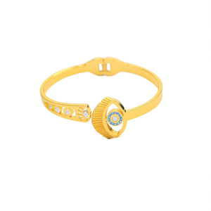 Bracelet tendance en acier inoxydable 316L plaqué or PVD, design œil porte-bonheur, bijoux pour femmes - Product Image 2