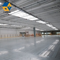Système de rayonnage industriel à deux étages avec structure en acier plate-forme de stockage en entrepôt avec échelle escaliers