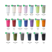 Gobelet isotherme en acier inoxydable personnalisé avec logo, 20 oz, multicolores, pour boissons chaudes et froides, bière, café, voyage