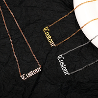 Collier en Acier Inoxydable Plaqué Or 18K sous Vide avec Noms Personnalisés, Collier Lettre Personnalisée pour Femmes