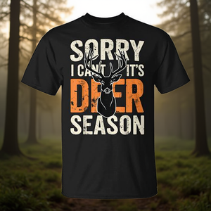T-shirt de chasse « Désolé, c'est la saison des cerfs » pour chasseurs - Product Image 3