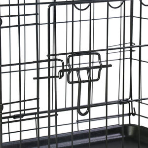 ขายส่งราคาถูกขนาดใหญ่เหล็กโลหะสุนัขแสดงกรงที่มีถาดและล็อคสำหรับขาย - Product Image 3