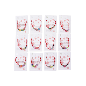 Bracelet Œil Coloré Festival des Sept Étoiles en Acier Inoxydable Fait Main, Lot de 12 Pièces, Style Bohème Unisexe, Bijoux Cadeau - Product Image 2