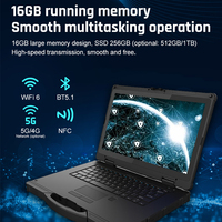 Low Moq 14 Inch Win 10 Vingerafdruk Ingebouwde Tpm2.0 Robuuste Laptop Dual Wifi Lte 4G 5G 6300Mah Robuuste Laptop Laptop