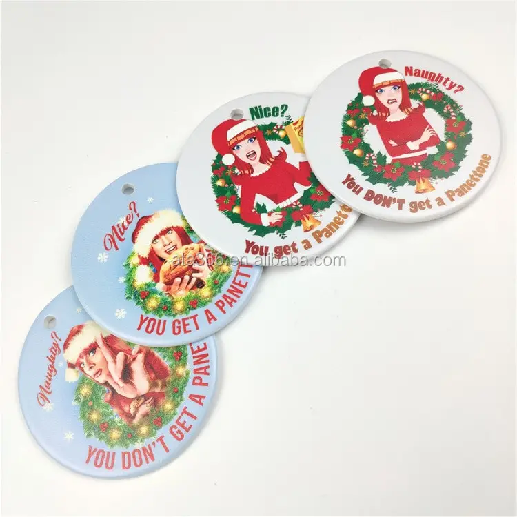 2022 Blank Sublimation Ornaments Xmas hanging Ornaments Sublimation Blanks Personalized Christmas Items