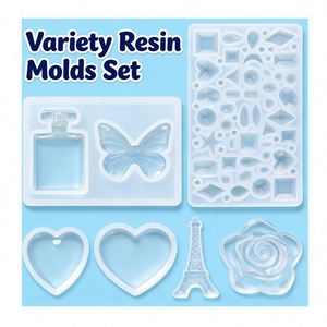 Kit de Manualidades de Joyería TOYSRUNNER, Resina Epoxi UV Transparente, Moldes de Silicona, Lámpara LED, Láminas de Purpurina, Flores, Colgantes, Pendientes - Product Image 6