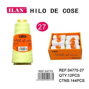 Filo da Cucito Ilan 2750 M Giallo Fluorescente per Cuciture - Product Image 3