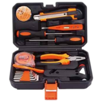 Kit de Herramientas Económico XTXS para el Hogar, Martillo de Acero Inoxidable, Llave Inglesa Ajustable, Alicates, Destornillador, Cuchillo Multiusos, Llave Hexagonal